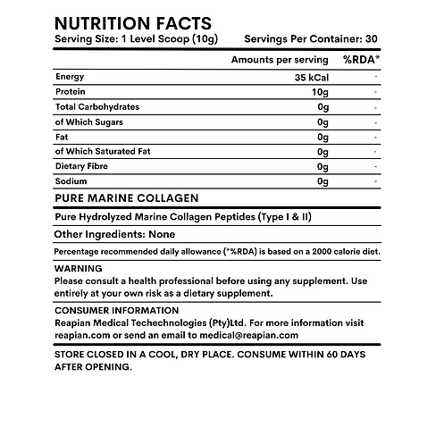 PURE MARINE COLLAGEN PEPTIDES TYPE I & II Powder - Image 3