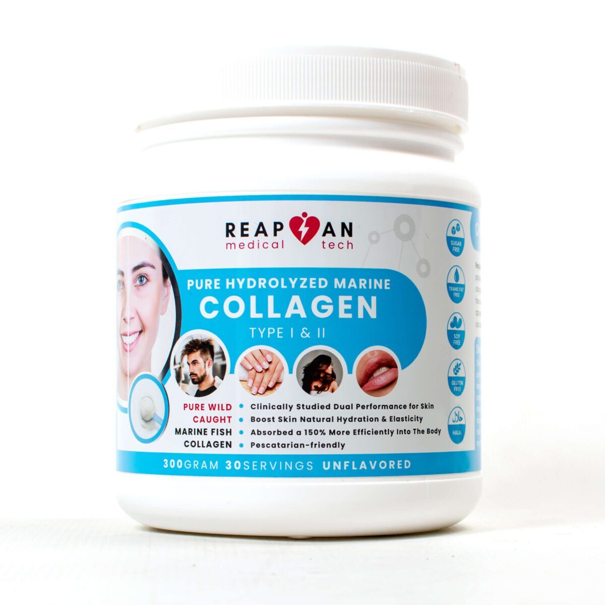 PURE MARINE COLLAGEN PEPTIDES TYPE I & II Powder