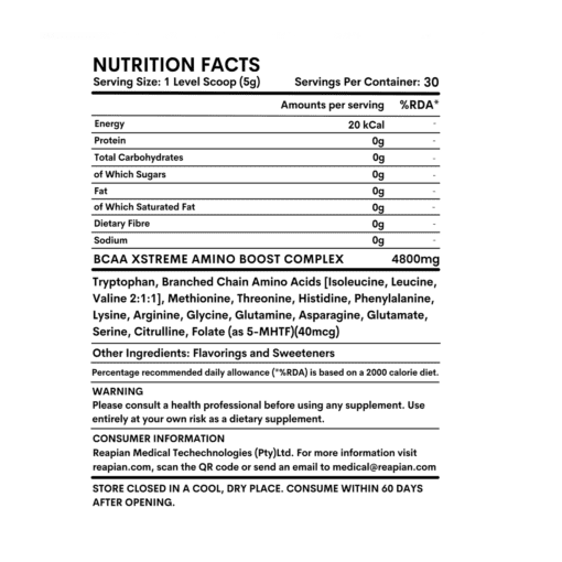 XSPN™ BCAA Xstreme Amino Boost Berry150g - Image 3